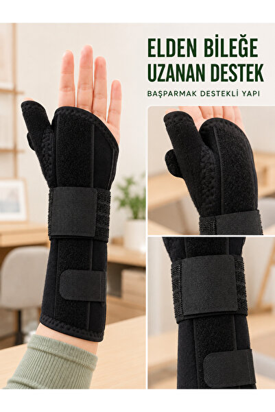shoppingfestr Static Hand Wrist Brace Metal Supported Thumb Splint Long Wrist...