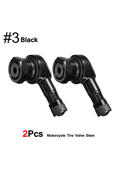 Choice 3-Black DSYCAR 2Pcs 90 Degree CNC Motorcycle Tire Valve Stems -Univers...