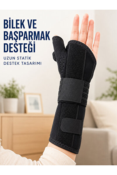 shoppingfestr Thumb and Hand Wrist Support Brace with Metal Support Adjustabl...