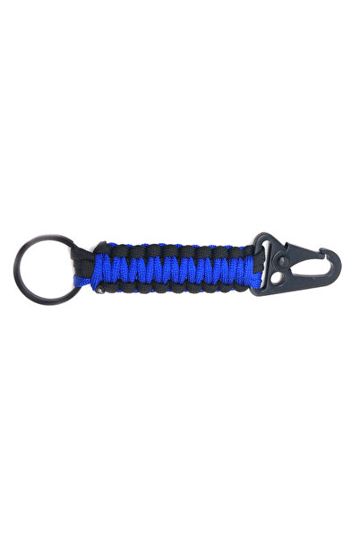 Choice blue-black Outdoor Keychain Ring Camping Carabiner Paracord Cord Rope ...