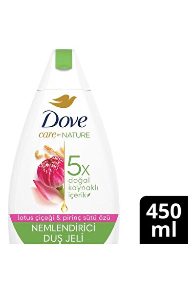 Dove Care By Nature Nemlendirici Duş Jeli Lotus Çiçeği & Pirinç Sütü Özü 450 ml