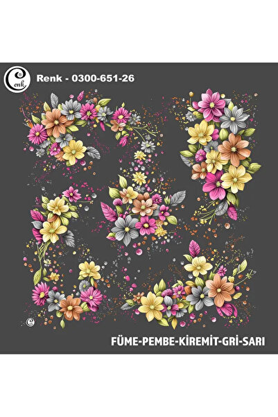 Cenk Desenli Oyalık Yazma - 0300-651
