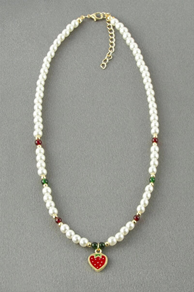 SORA GROUP Strawberry Pearl Bead Necklace