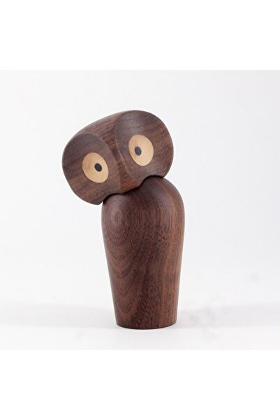 Choice1 walnut owl 1PC Wood Owl Ornament Gift Creative Home Decoration Access...