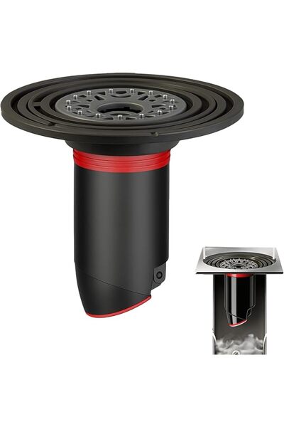 TERRIFI Shower Drain Stopper with Hair Catcher and Backflow Preventer, Easy t...