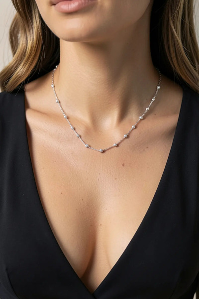 PRVT Silver Color Dorica Necklace