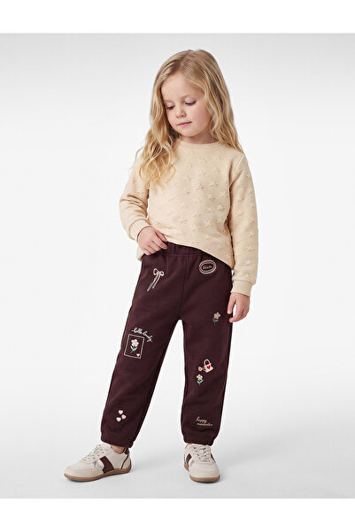 Koton Floral Embroidered, Elastic Waist, Balloon Form Sweatpants