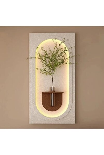 Generic إطار فني LED من أورورا بلوم مع حامل زجاجي للمزهرية وجهاز تحكم عن بعد (48 سم × 78 سم)