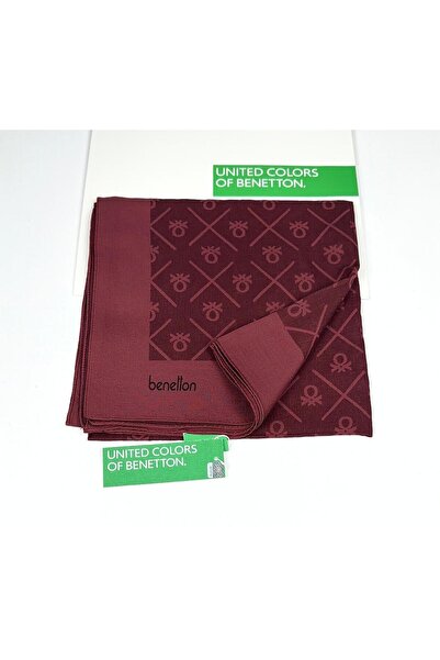Benetton Κομψό Σάλι Uno 1026-3439 Σκούρο Μπορντό