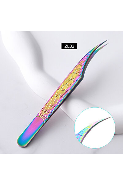 Choice ZL02 False Eyelash Tweezers Colorful Stainless Steel High Precision An...