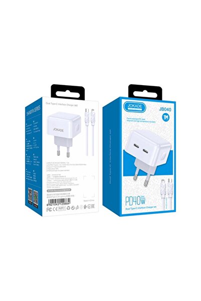 OEM JOKADE JB040 Φορτιστής κινητού / Mobile Charger 40W Με 2 Θύρες Type-C Και...