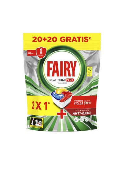 Fairy PLATINUM PLUS detergent pentru mașina de spălat vase 40 capsule