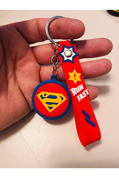 mykhediyevesanatatölyesi Breloc Superman 3D din silicon – Geantă DC și orname...