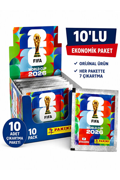 Panini FIFA World Cup 2026 Çıkartma Paketi 10 Paket 70 sticker