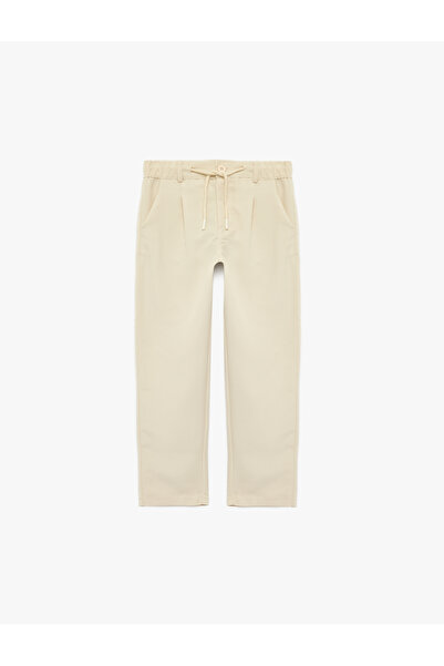 Koton Lace-Up Waist, Pocket Detail, Modal Blend, Relaxed Fit Pants
