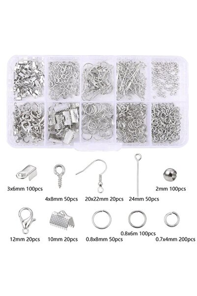 Choice White K 700PCS 4Color 10 Grid Box Decoration Accessories Lobster Buckl...