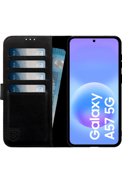 ROSSO Θήκη Samsung Galaxy A57 Deluxe Δερμάτινο Πορτοφόλι - Black