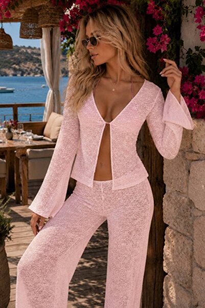 TheMiniBasic Lace Textured Beach Set