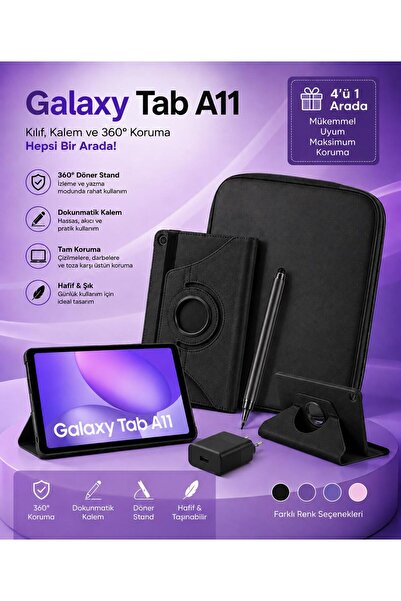 Samsung Galaxy Tab A11 4 GB Ram 64 GB Gümüş Tablet + Kılıf + Kalem + Adaptör ...