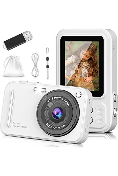 GENERAL كاميرا رقمية للاطفال، 48MP FHD 1080P كاميرات رقمية بوينت اند شوت مع ت...