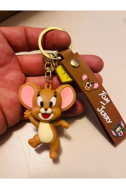 mykhediyevesanatatölyesi Tom and Jerry Cute Mouse Jerry Silicone Keychain – Bag & Car Ornament