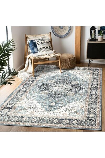 EOGILY Ultra-Thin Washable Carpet with Stain-Resistant and Wear-Resistant Pro...