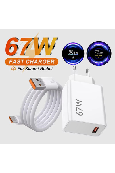 Choice EU Plug - 1m Cable 67W Ultra Fast USB Charger For Xiaomi 11 12 13 14 1...
