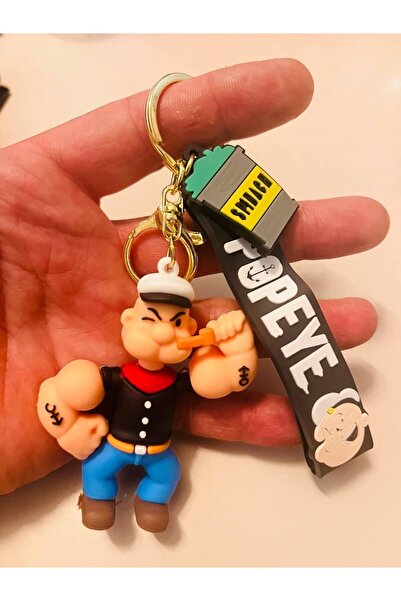 mykhediyevesanatatölyesi Popeye the Sailor Popeye Silicone Figurine Keychain ...