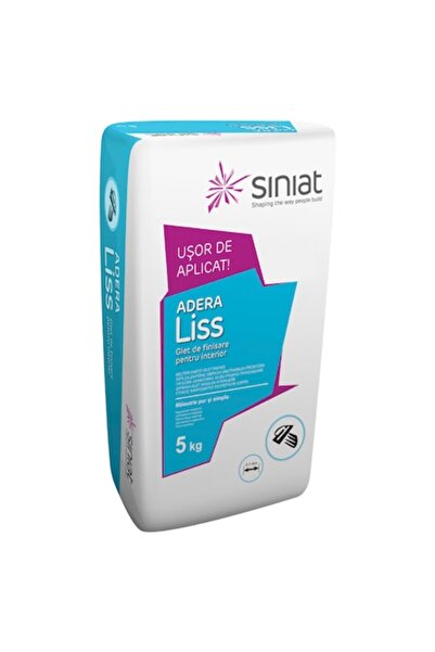 ADERA Tencuială de finisare pe bază de gips, 5 kg Siniat Liss