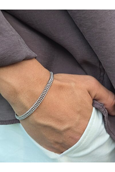 Roseliere Jewelry Xuping Silver 14K Kaplama Erkek Bileklik Hasır Görünümlü Zi...