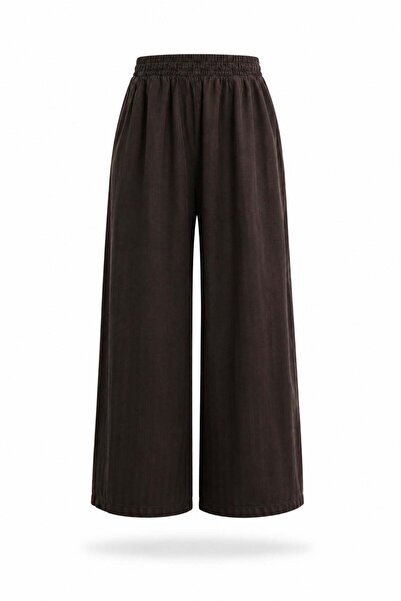 5in1Canpolat Smeđe prugaste pantalone 031748
