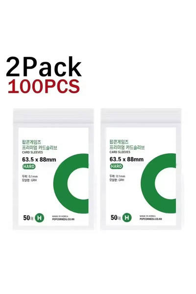 Choice6 100 قطعة - 63.5 × 88 مم غلاف بطاقة صور كوري شفاف مضاد للخدش وحقيبة وا...