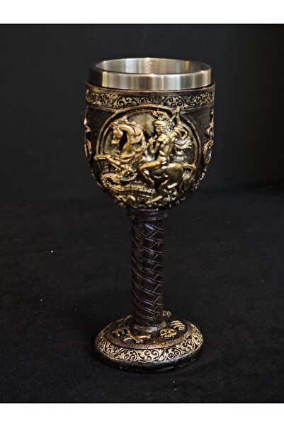 Genel Markalar Gotik Orta Çağ Ejderha Savaşçısı Kabartmalı Kadeh