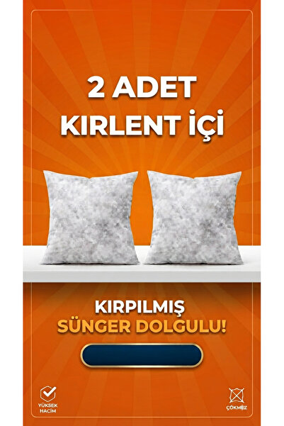Genel Markalar 2’Li Kırlent İçi Dolgu Yastık,Yumuşak ve Dolgun Kırlent İç Yas...