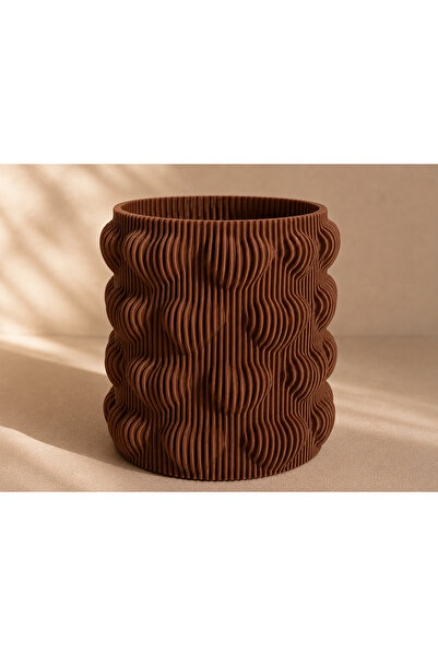 Generic Brand Vază decorativă cu inimă imprimată 3D - Ghiveci modern pentru f...