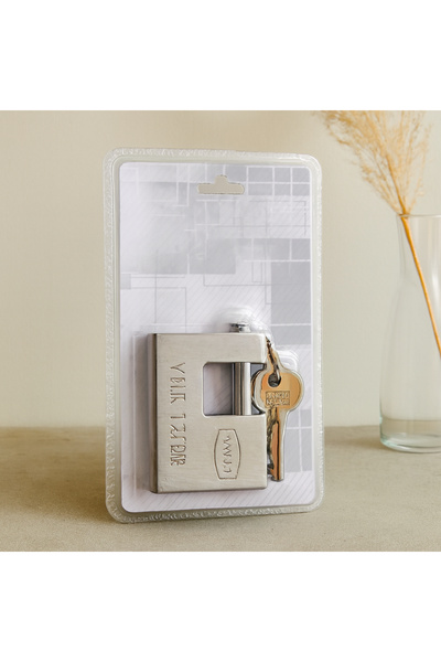 Hobibahçem 70 mm Gray Sliding Shaft Padlock