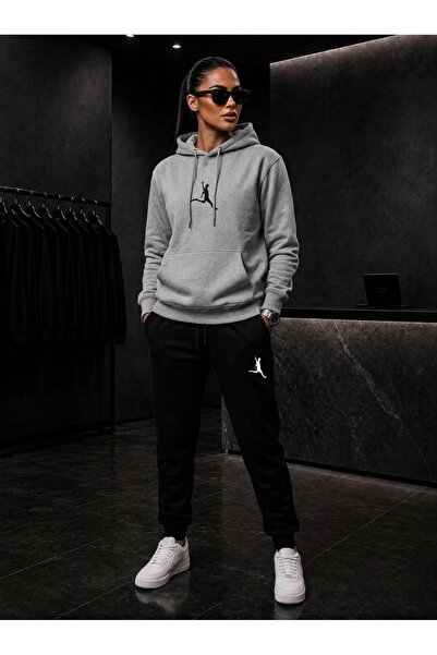CLOTHES33 Hooded Tracksuit 2-Piece Combination Winter Shardooned Football Pri...