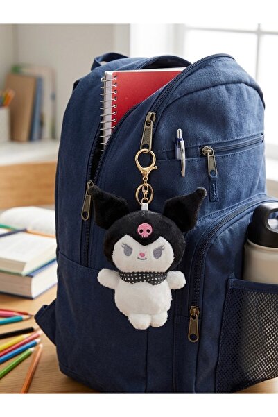 Genel Markalar 10 cm sanrio karakterlerinden kuromi Pelus charm anahtarlık