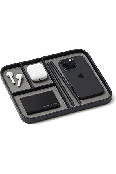 GENERAL YelaJoy Vegan Leather Valet Tray - 9.5"x7.9" Medium EDC Catchall Tray...