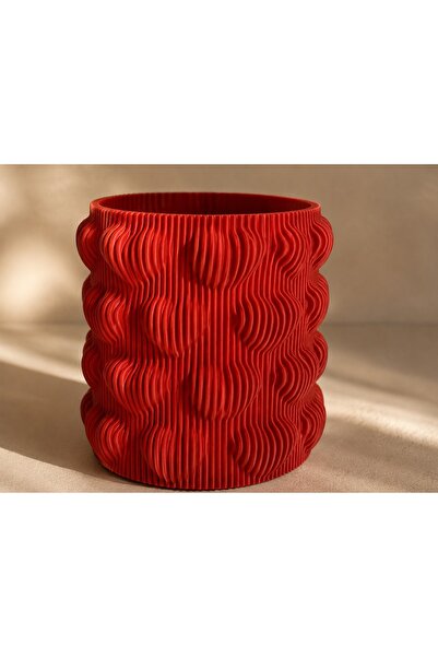 Generic Brand Vază decorativă cu inimă imprimată 3D - Ghiveci modern pentru f...