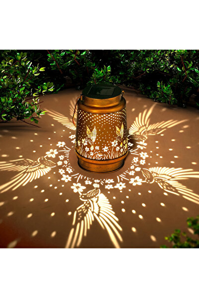 Choice Hummingbird 1PC Iron Solar Lantern Outdoor, Solar-Powered Garden Light...