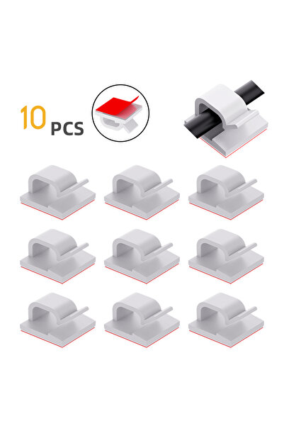 Choice8 10 قطع - أبيض 10/20/50/100 قطعة من مشابك الكابلات، منظم الكابلات اللا...