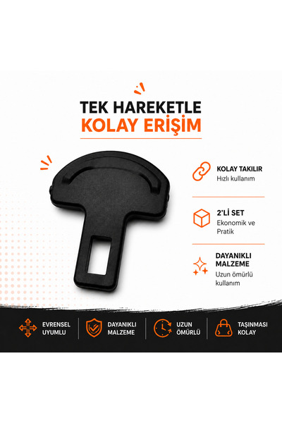 MemoDigital Uyumlu Kemer Toka Koruyucu Klips 2’li Set