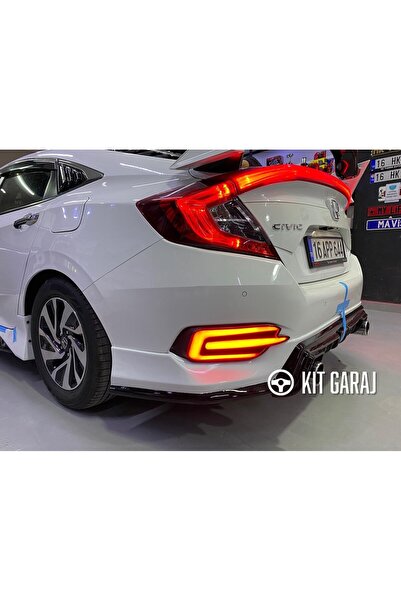 KitGaraj Honda Civic FC5 2016-2021 Mugen Arka Ek (Plastik) Boyasız