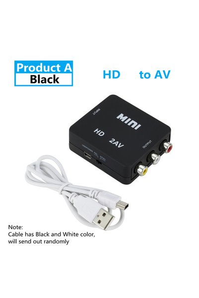 Choice HD2AV Black HD 1080P HDMI-compatible To RCA AV Composite Adapter Conve...