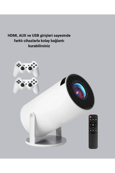 online kapsulavm avm alışveriş 4K Wifi 6 Projector – Supports 10,000+ Games, ...