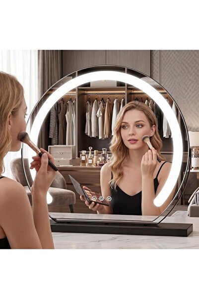 GENERAL Large Led Vanity Mirror 50X49Cm with Lights and Touch Screen and 3 Co...