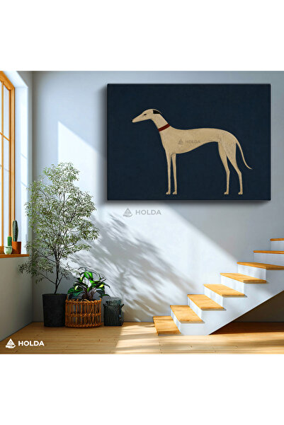 HOLDA Props Kanvas Tablo Greyhound Köpek Hayvan Tablosu Duvar Dekorasyonu