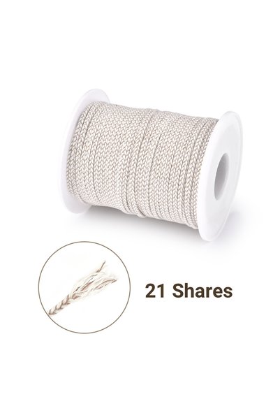 Choice 21 shares 50M/Roll Cotton Candle Wick 21-40 Thread Low Smoke ECO-frien...