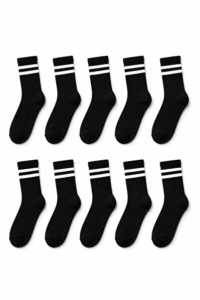 Tenra Ace 10-Pack Women's Striped Tennis Socks - Sports Socks